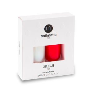 Zestaw AQUA nail – Baza i lakier nawierzchniowy + POPPY - koralowa czerwień