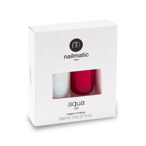 Zestaw AQUA nail – Baza i lakier nawierzchniowy + HEATHER - delikatny malinowy róż