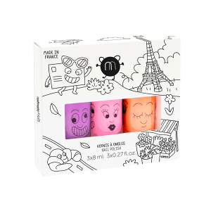 Nailmatic Paris Neon  - Neony Paryża - zestaw 3 lakierów do paznokci