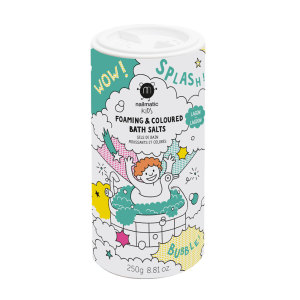 Nailmatic Lagoon Salts  – zielona pieniąca się sól do kąpieli dla dzieci