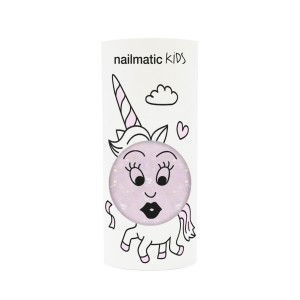 Nailmatic Polly - lakier do paznokci w kolorze przejrzystego różu z brokatem
