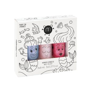 Nailmatic Mermaid D - Syrena D - zestaw 3 lakierów do paznokci