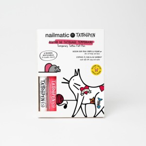 Nailmatic Tattoopen Duo Set Cat By Ami Imaginaire -  Zestaw Dwóch Pisaków Do Tatuaży Cat 