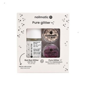 Pure Gliter Large gold glitter + Medium dark pink glitter